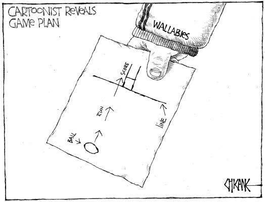 3967801sCartoonistRevealsWallabiesGamePlan29Jul10